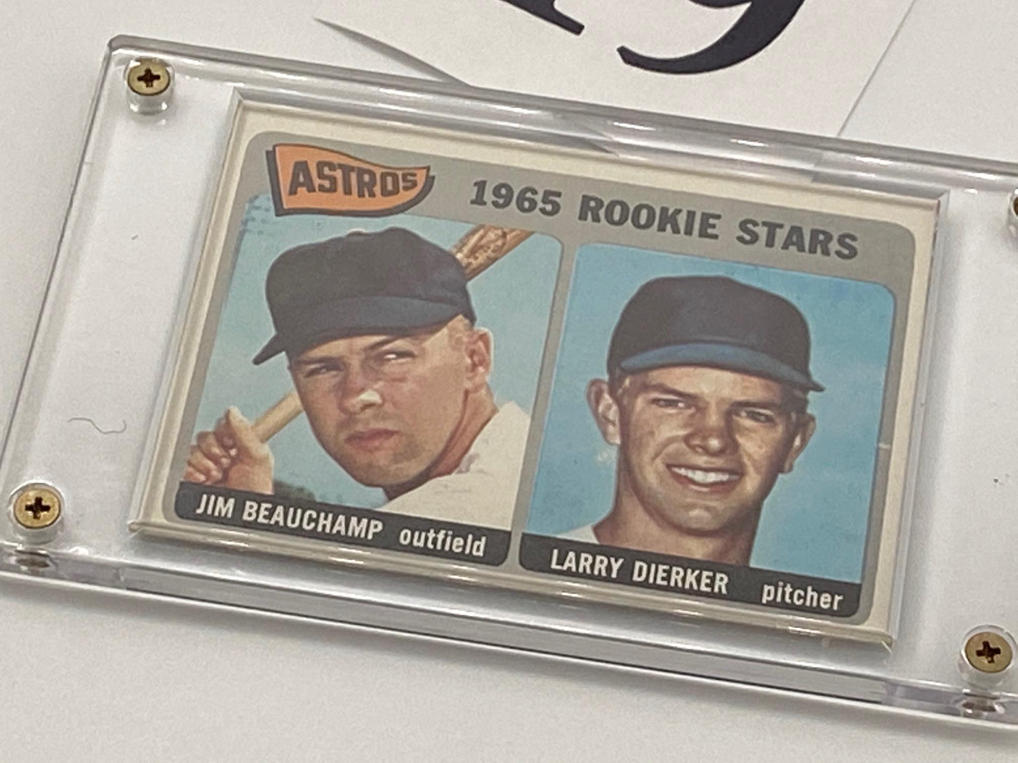 1965 ASTROS JIM BEAUCHAMP AND LARRY DIERKER ROOKIE CARD