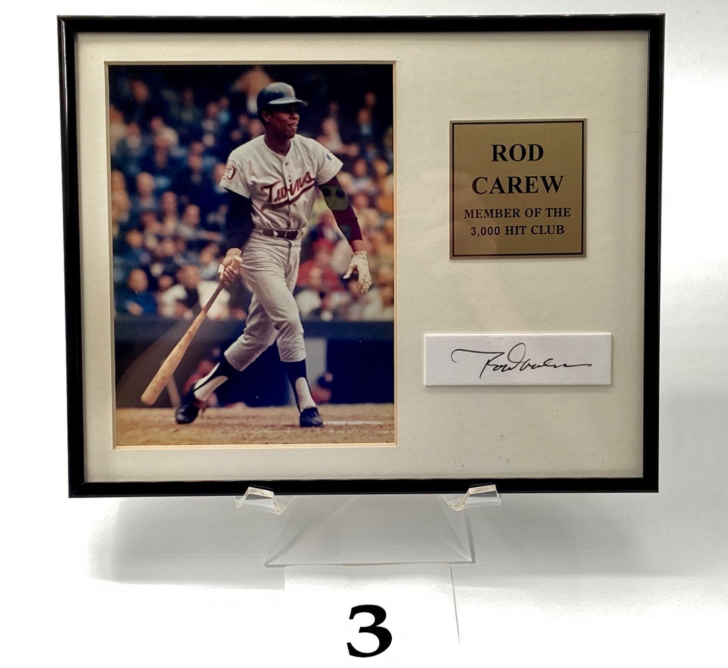 ROD CAREW PHOTO WITH SIGNATURE