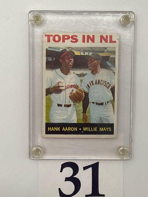 1964 TOPPS HANK AARON AND WILLIE MAYS CARD