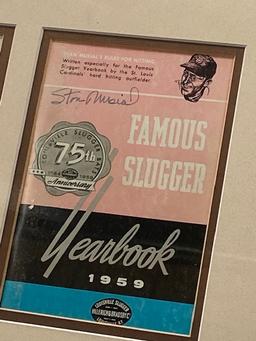 STAN MUSIAL PHOTO AND SIGNED YEARBOOK