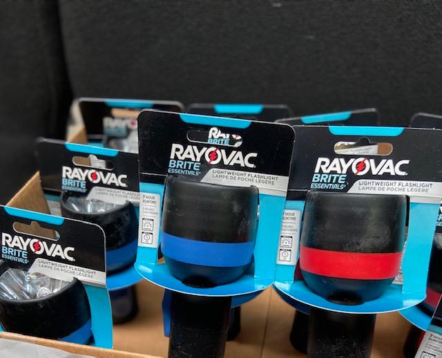 CASE OF RAYOVAC FLASHLIGHTS 12PC TOTAL