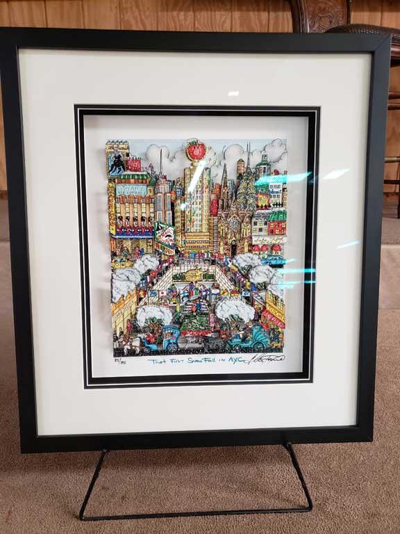 "That First Snowfall on NYC" Pop 3-D Art by Charles Fazzino 85/395