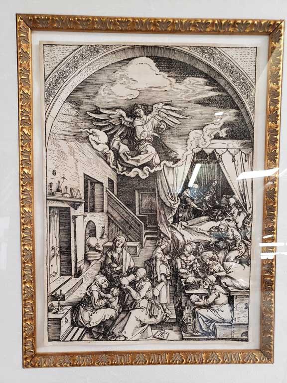 "Birth of the Virgin" by Albrecht Durer Framed