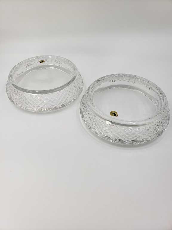 Pair of Waterford Crystal Footed Huricane Candle Holder 12 Days of Christmas Edition Retail $4,000.0