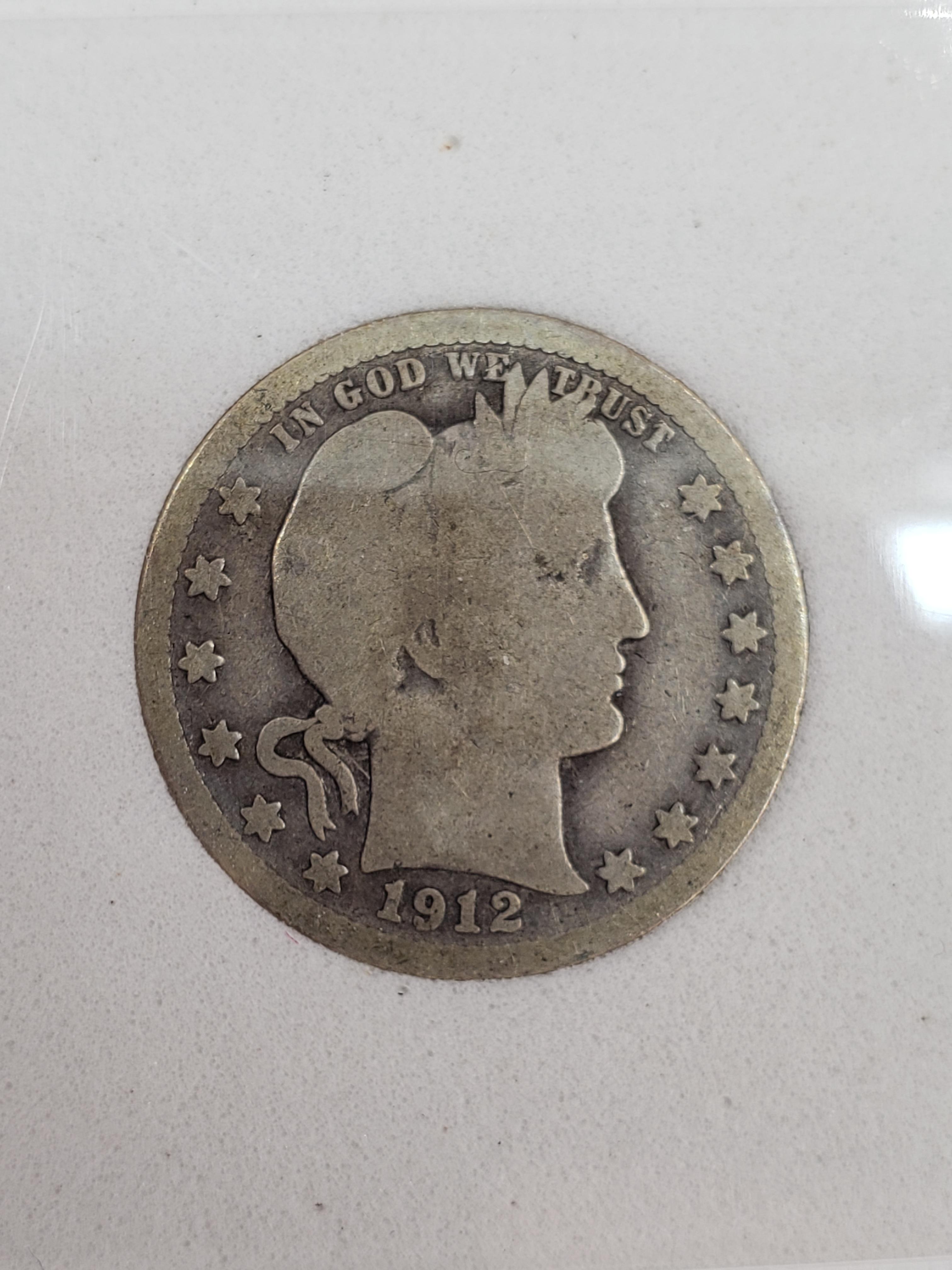 1912-P HCGS CERTIFIED BARBER QUARTER