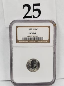 1953 NGC MS66 SILVER DIME
