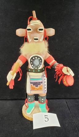 SIGNED NAVAJO MUDHEAD KACHINA DOLL