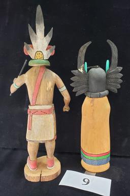 2PC SIGNED KACHINA DOLLS