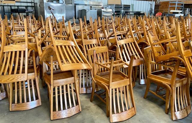 Lot of 20 Wood Dining Chairs