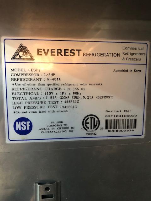 Everest Stainless Upright Freezer