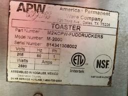 APW M-95-2 Vertical Toaster - 865 Bun Halves/hr w/ Butter Spreader