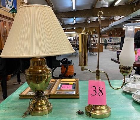 2 - BRASS TABLE LAMPS