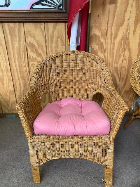2PC WICKER LOVESEAT AND ARM CHAIR