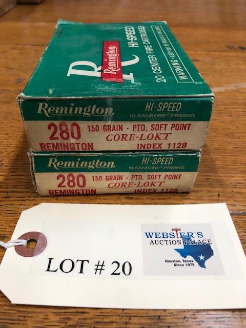 (2 ) BOXES REMINGTON 280REM