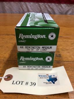 (2)  BOXES REMINGTON UMC .44 MAGNUM