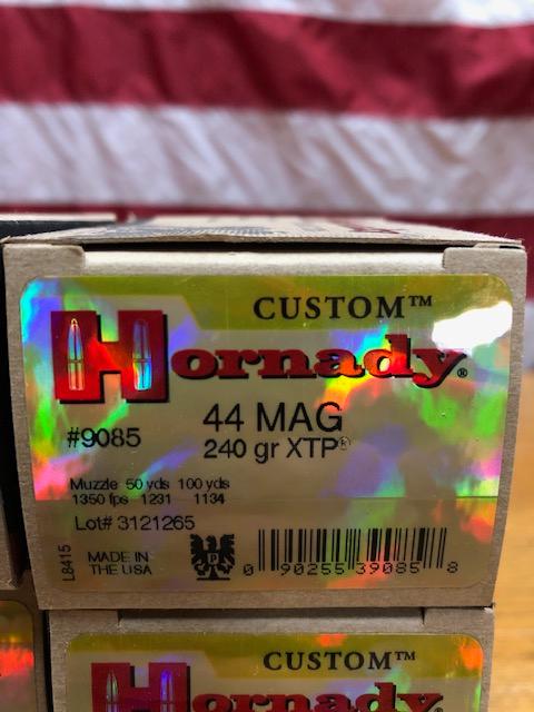 (12)  BOXES OF HORNADY 44 MAG