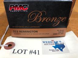 (15)  BOXES OF PMC .223 REMINGTON