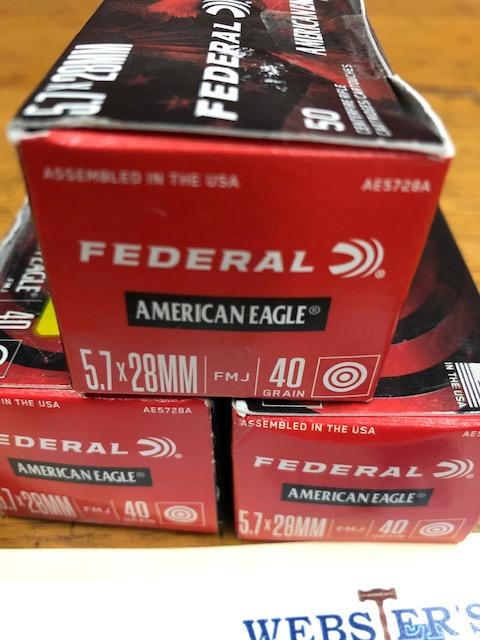 (4 ) BOXES FEDERAL 5.7X28MM