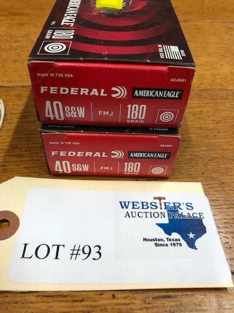 (2 ) BOXES FEDERAL .40 CAL