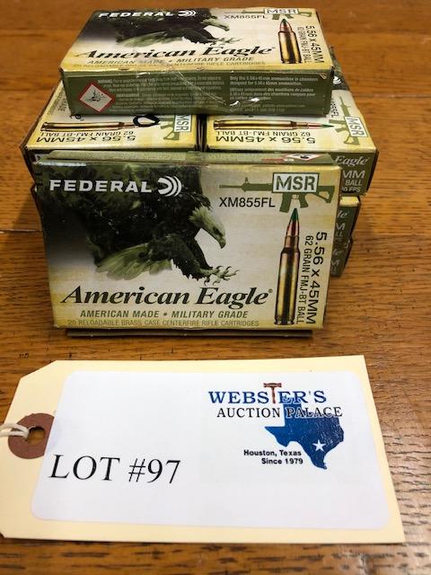 (8 ) BOXES FEDERAL 5.56X45MM