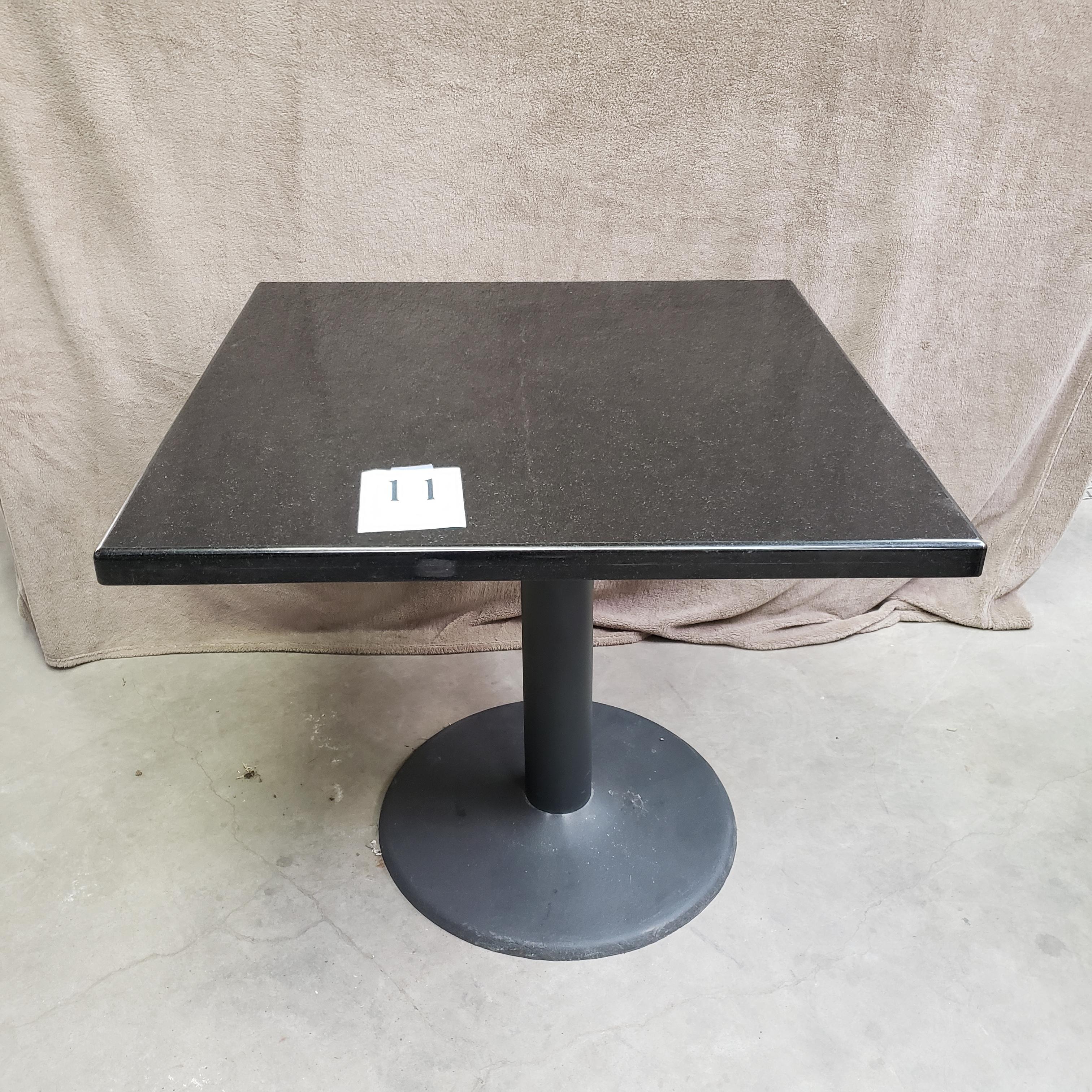 SQUARE GRANITE TOP DINING TABLE