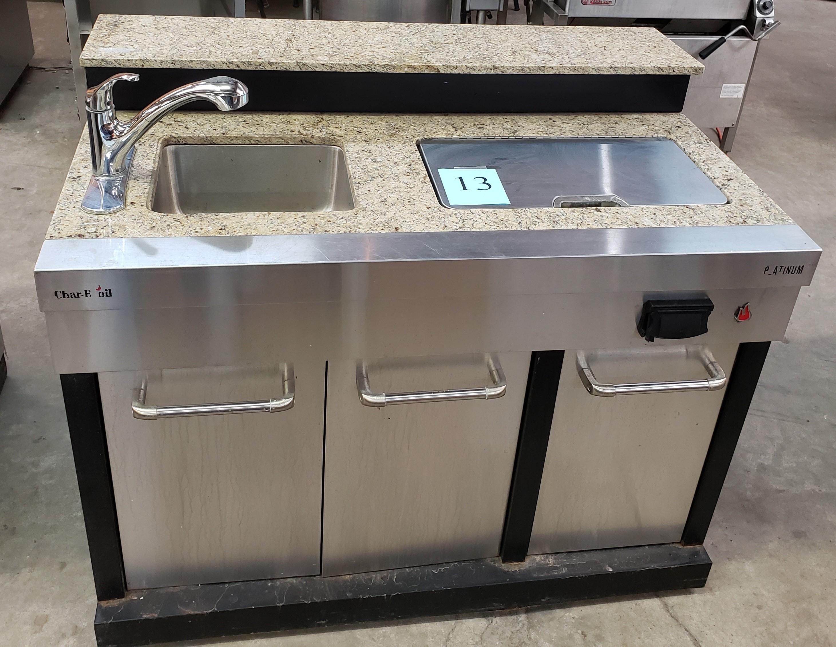 CHAR-BOIL OUTDOOR SINK WITH BUILT-IN COOLER