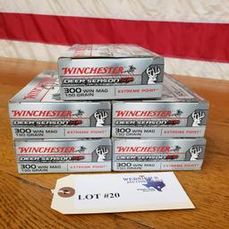 (5) BOXES WINCHESTER DEER SEASON XP 300 WIN MAG