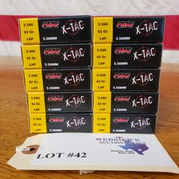 (10) BOXES PMC AMMUNITION X-TAC 5.56MM