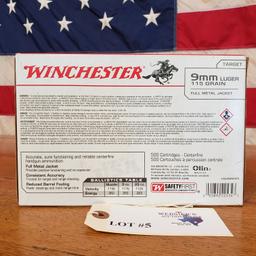(1) BOX WINCHESTER 9MM LUGER