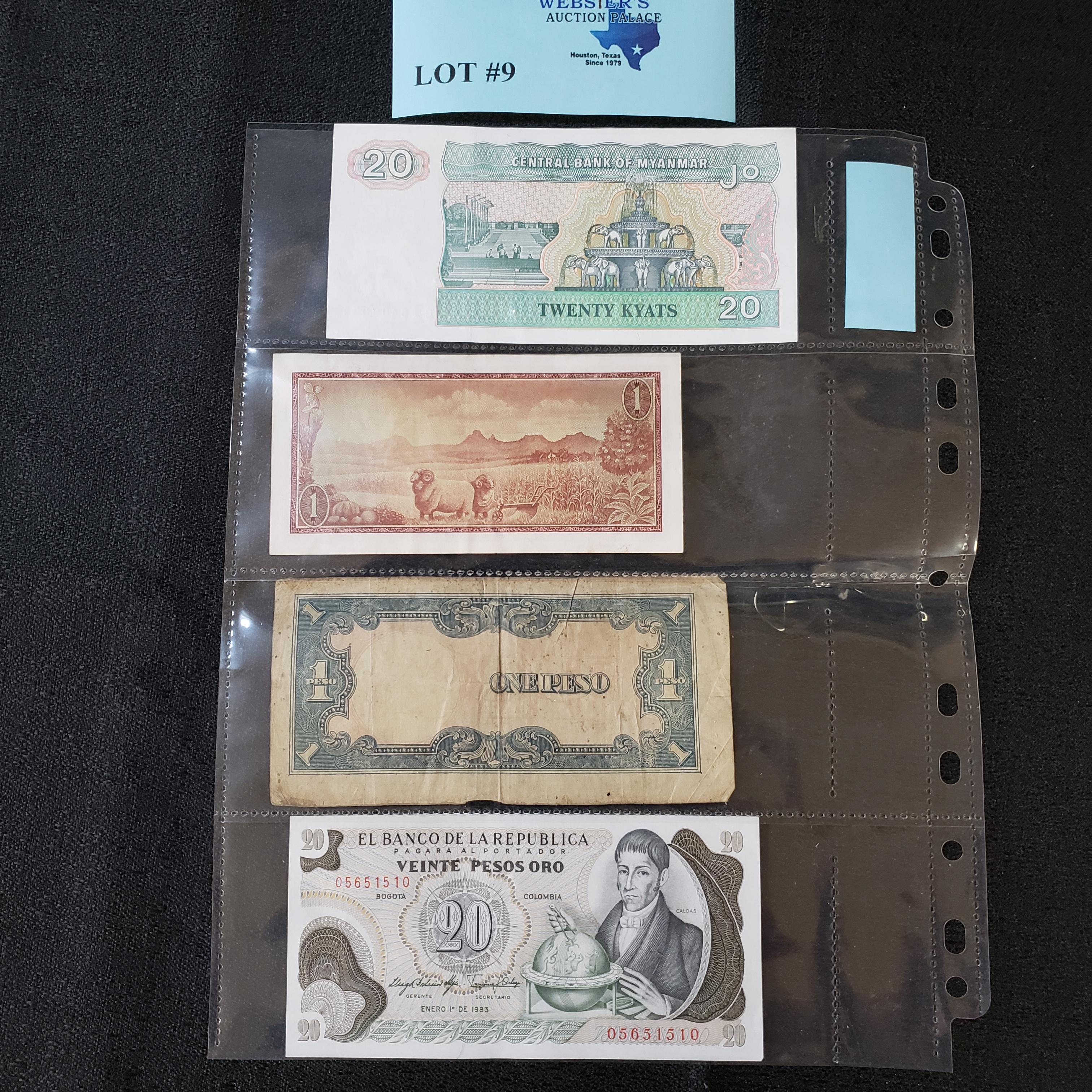 LOT OF U.S. BILLS, SILVER CERTIFICATE, BARR NOTE, 1976 $2 NOTE, 24KT STAMP, SPORTS CARDS