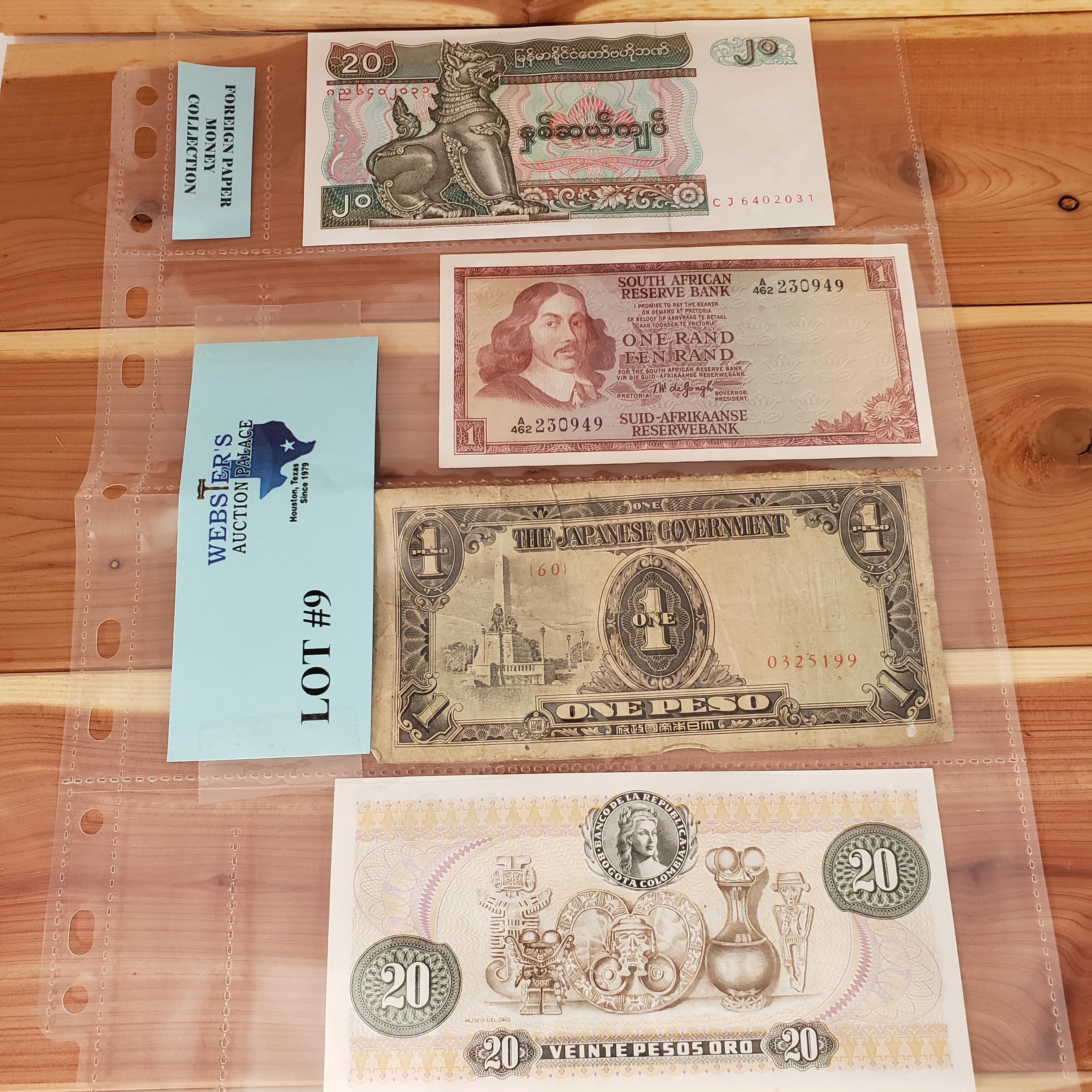 LOT OF U.S. BILLS, SILVER CERTIFICATE, BARR NOTE, 1976 $2 NOTE, 24KT STAMP, SPORTS CARDS