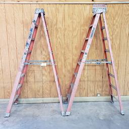 (2) LOUISVILLE 8' LADDERS