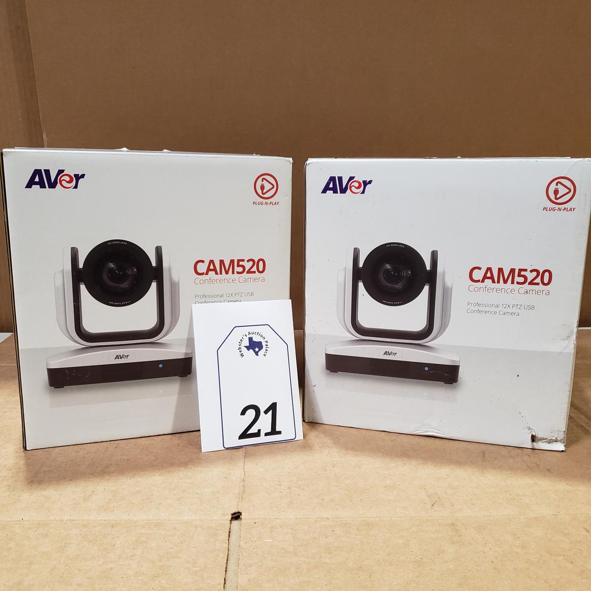 (2) AVER CAM 520 CONFERENCE CAMERAS RETAIL $995 EACH