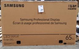 SAMSUNG LED 65" HDMI PROFESSIONAL DISPLAY RETAIL $1,500