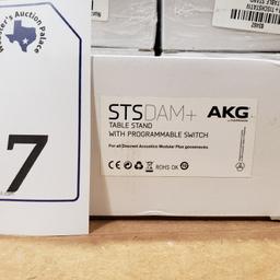 (7) AKG STS DAM+ TABLE STAND WITH PROGRAMMABLE SWITCH RETAIL $256 EACH