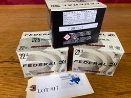 (3) BOXES FEDERAL 22LR AUTO MATCH - 975 TOTAL ROUNDS