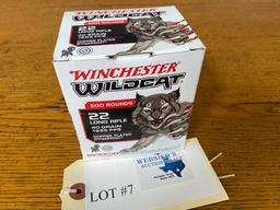 (2) BOXES WINCHESTER WILDCAT 22LR 40GR - 1,000 TOTAL ROUNDS
