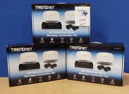 (3) TRENDNET COMPLETE WIRELESS CONTROLLER KITS