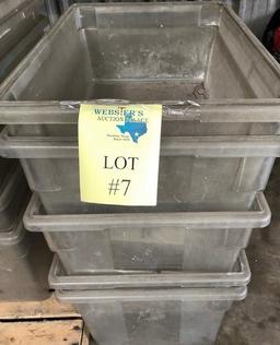 LOT OF 16 PLASTIC STORAGE CONTAINERS