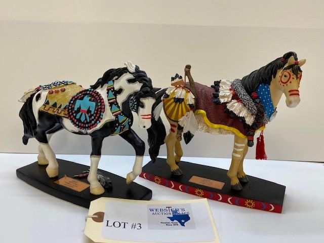 2 - NUMBERED HORSE OF A DIFFERENT COLOR PAINTED STATUES