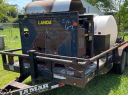 2014 FLATBED BUMPER PULL TRAILER W/ STEAM CLEANER