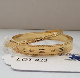 2- 18KT YELLOW GOLD BRACELETS