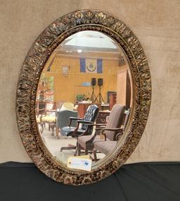 OVAL BEVELED WALL MIRROR