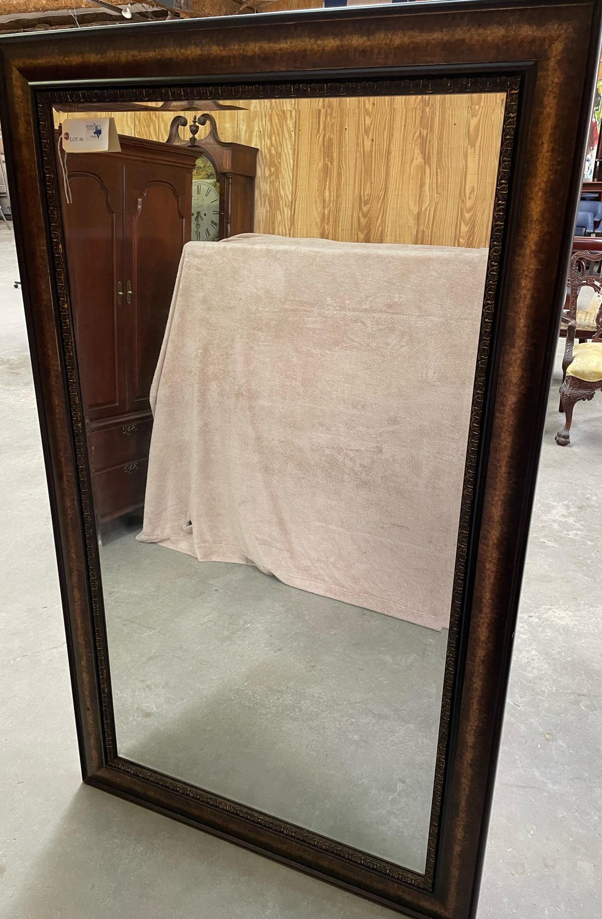 LARGE BEVELED WALL MIRROR 75" X 45"