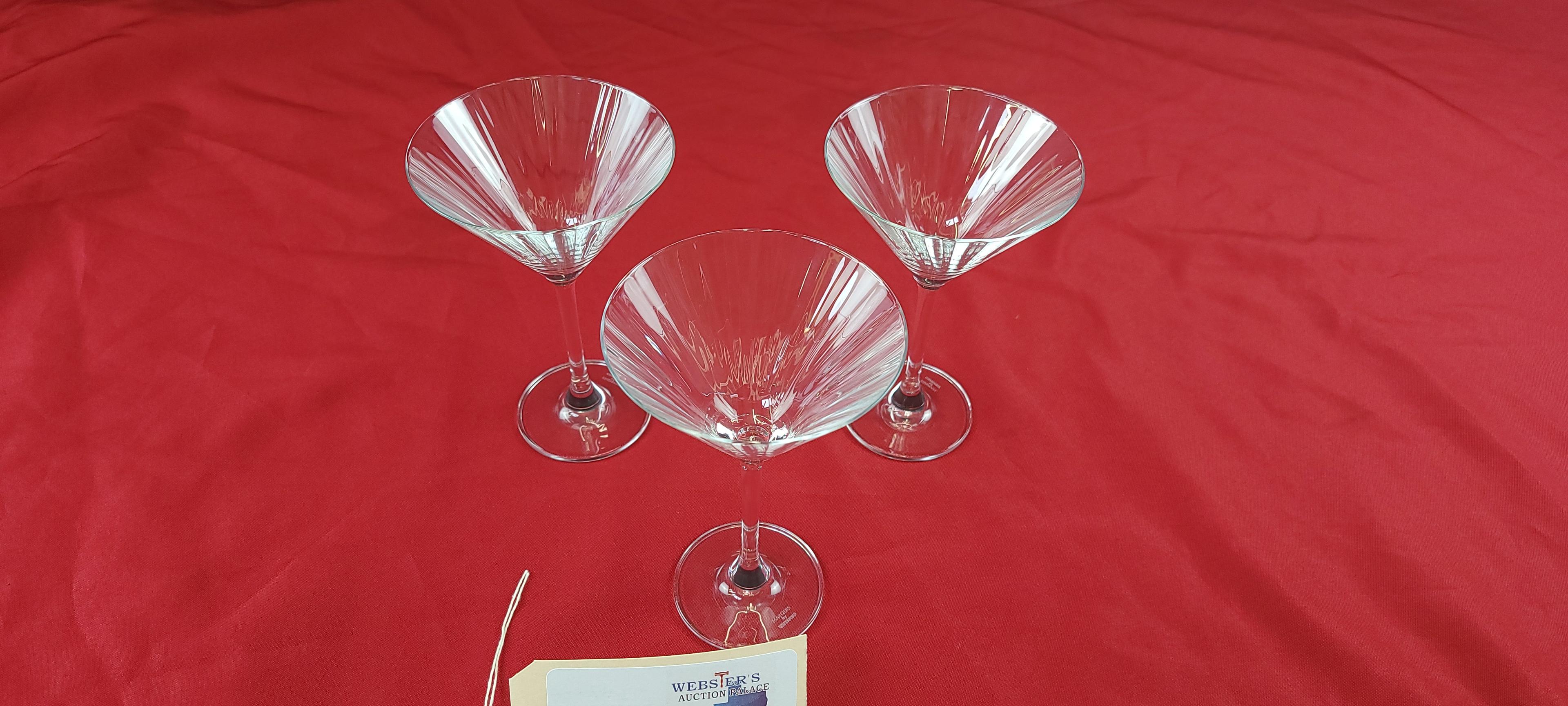 (3) MARQUIS BY WATERFORD MARTINI GLASSES