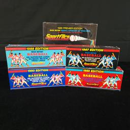 5 - BOXES MAGIC MOTION BASEBALL TRIVIA CARDS 1986-1990