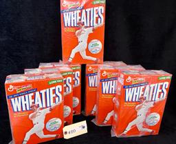 LARGE LOT OF COLLECTOR WHEATIES, WARNER'S CRUNCH TIME AND MARK MCGWIRE CEREAL