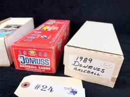 4 - BOXES DONRUSS BASEBALL CARD SETS 1981 AND 1989