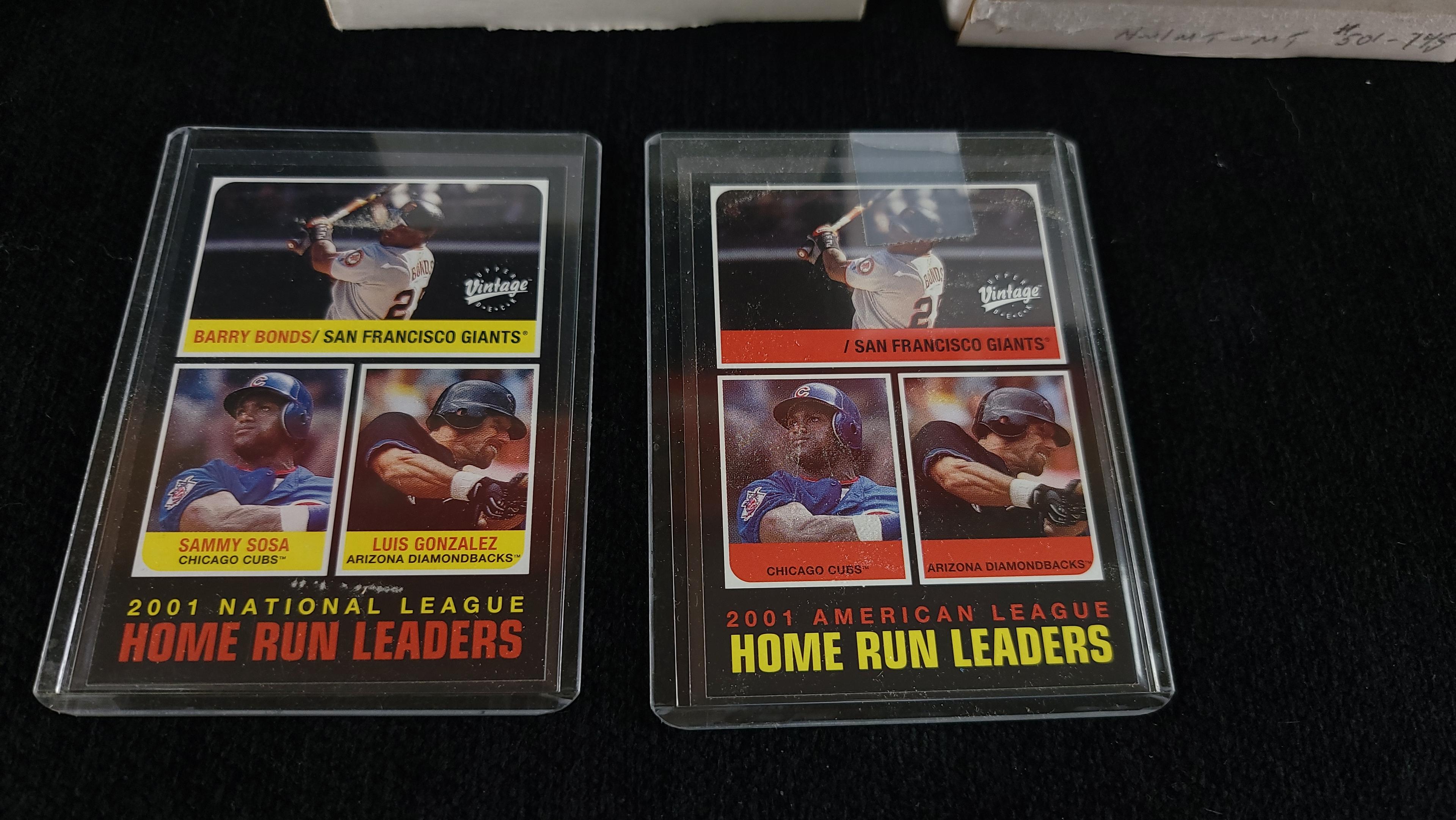 4 - BOXES UPPER DECK 2001 AND 2022 BASEBALL CARD SETS