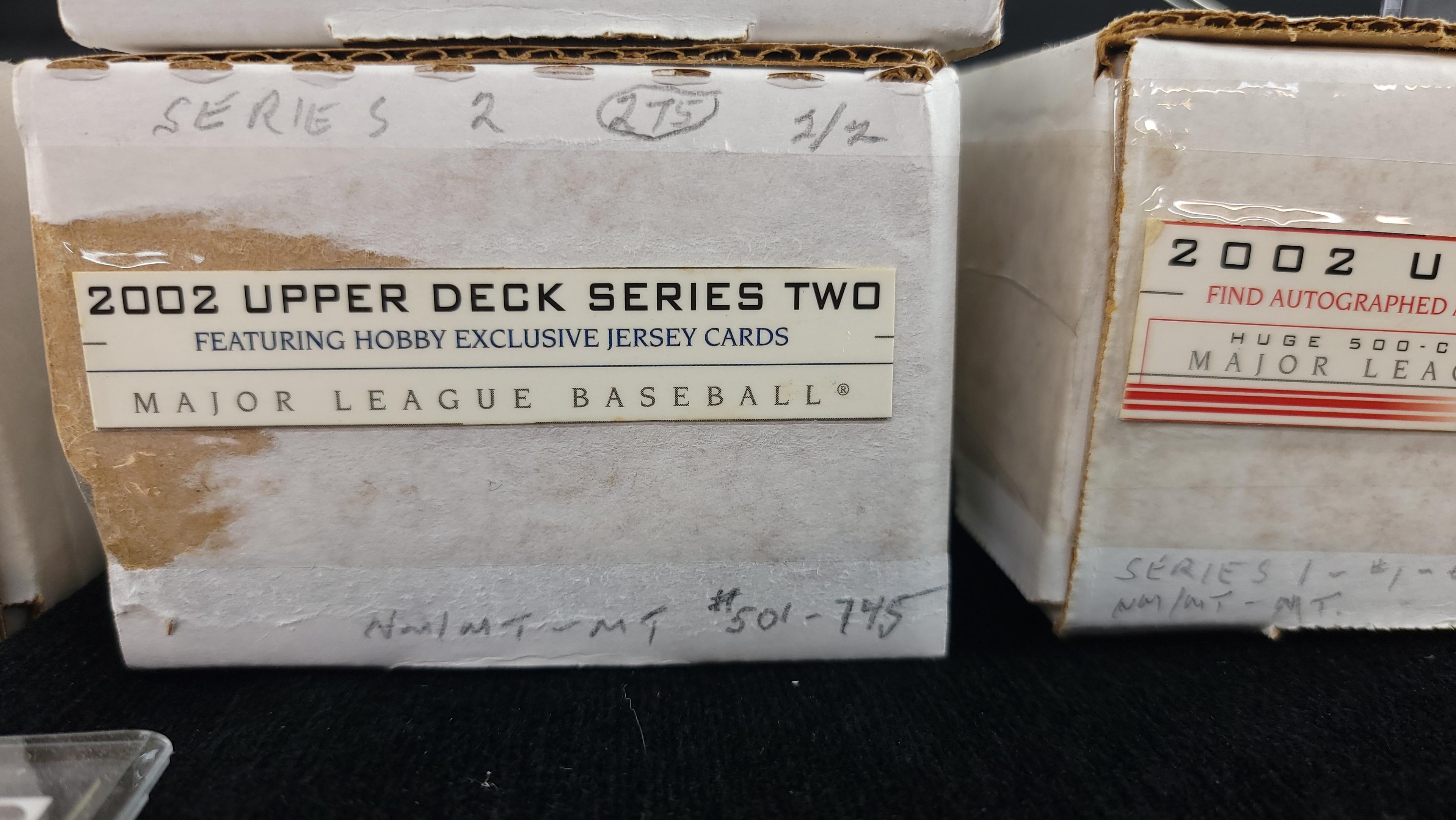 4 - BOXES UPPER DECK 2001 AND 2022 BASEBALL CARD SETS
